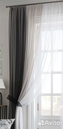 Тюля на 2 окна 250/300