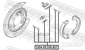 1204-IX35R-KIT ремк-т торм. колодок KIA Rio, H