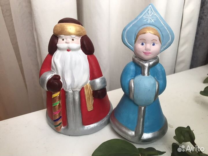 Дед мороз и снегурочка фигурки