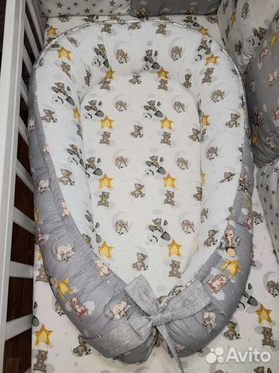 Бортики в детскую кроватку с коконом комплект