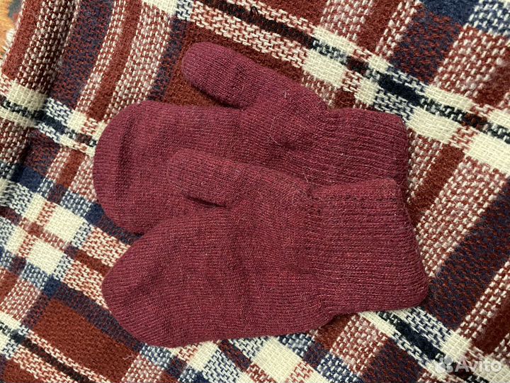 Зимний шарф и варежки