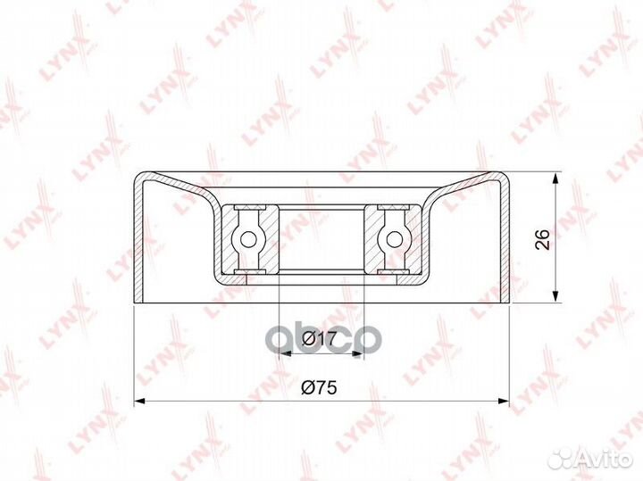 Ролик обводной приводного ремня PB7226 lynxauto