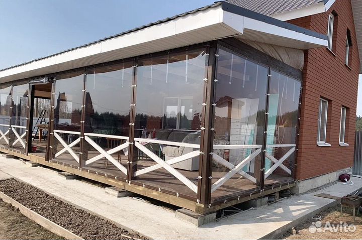 Мягкие окна для беседки морозостойкие