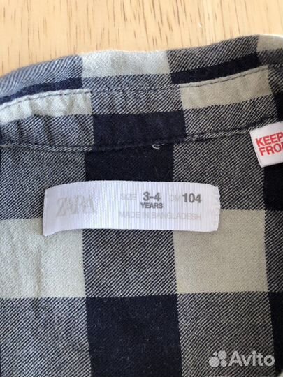 Рубашка zara для мальчика 104