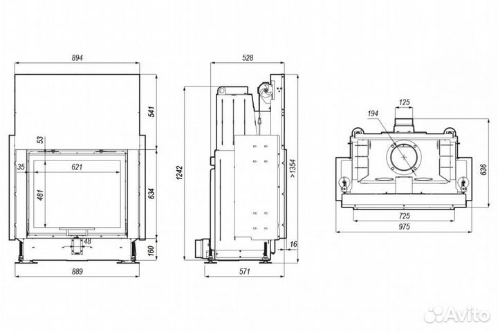 Каминная топка Defro Home Portal ME G