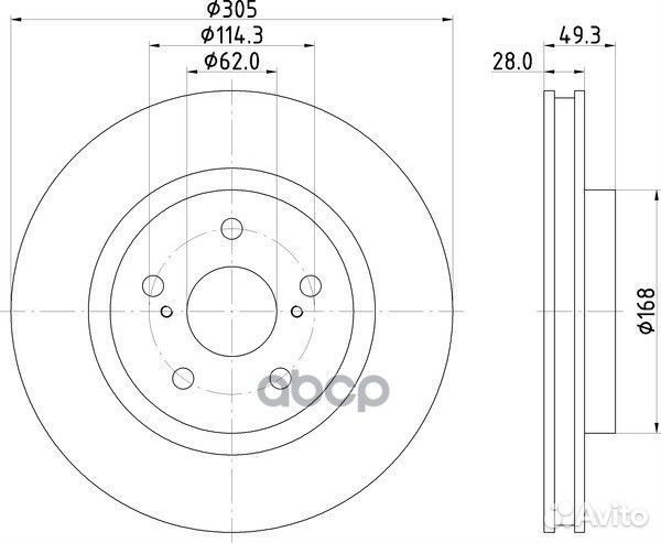 Диск тормозной перед ND1128K nisshinbo