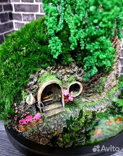 Моссариум миниатюра ночничок 