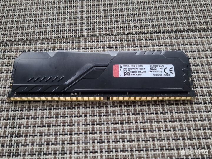 Оперативная память ddr4 hyperx fury 16gb