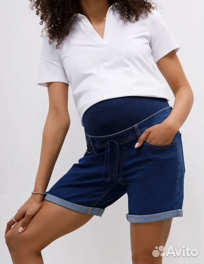 Шорты для беременных джинсовые 48