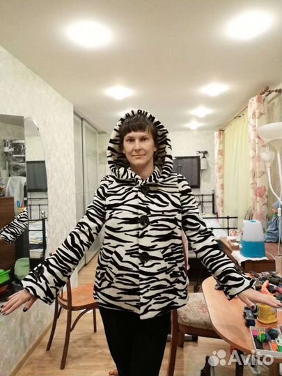 Пальто принт 