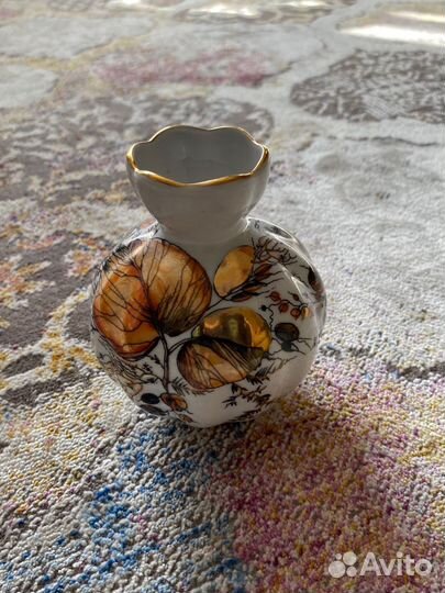 Блюдца и вазочка лфз СССР «Золотая осень»