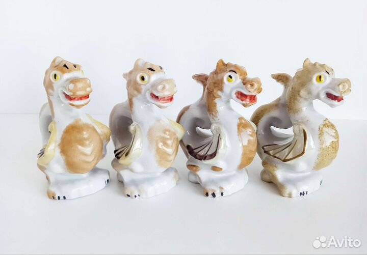 Фарфор статуэтка Дракон СССР люстр Вербилки