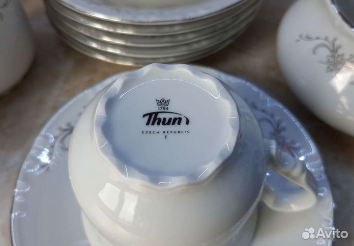 Чайный сервиз Thun Серый орнамент (Чехия)