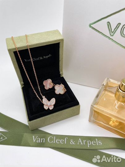 Кулон бабочка Серьги Van Cleef