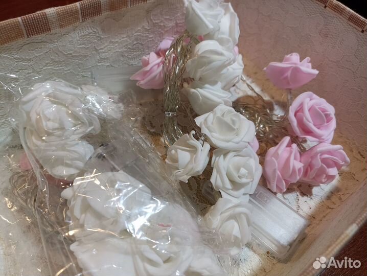 Гирлянды из роз/сердечек для творчества