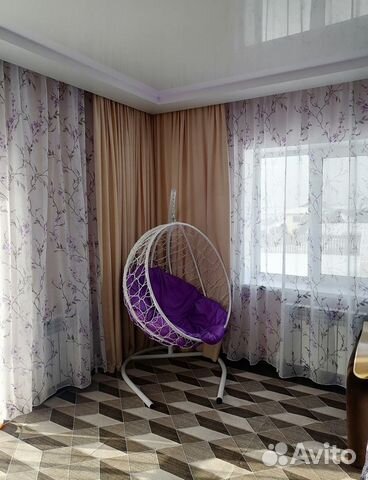 Тюль лен Сакура (фиолетовый)