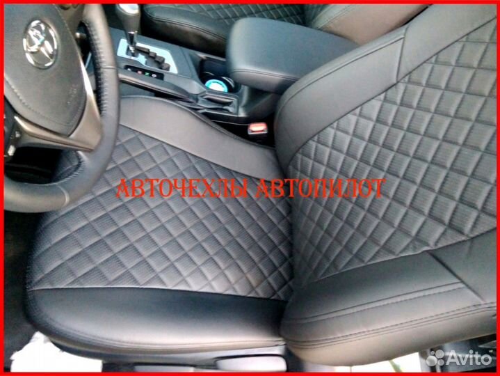 Чехлы Автопилот УАЗ Патриот из экокожи чёрные Ромб