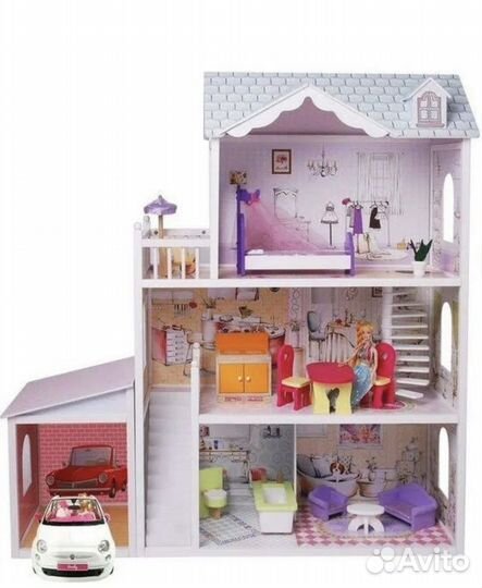 Кукольный домик с мебелью большой
