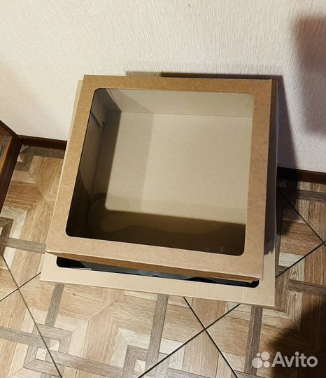 Крафт коробки с окошком