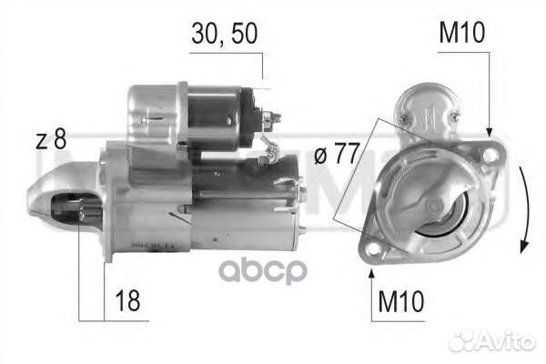 Стартер hyundai accent/KIA RIO 0.9kw 220615 220