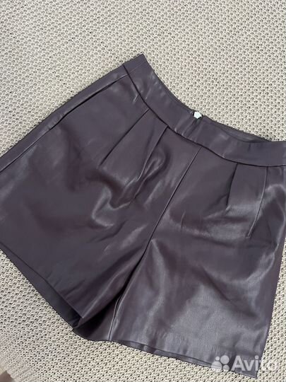 Шорты женские кожаные