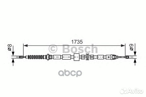 Трос стояночного тормоза 1987477734 Bosch
