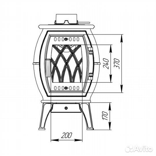 Печь камин Бахта