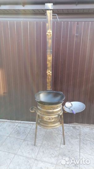 Печь для казана из дисков