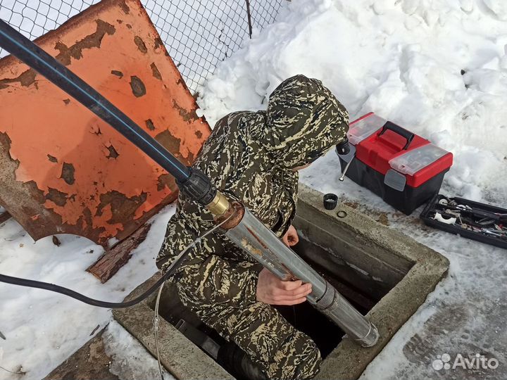 Замена насосов, чистка и ремонт скважин