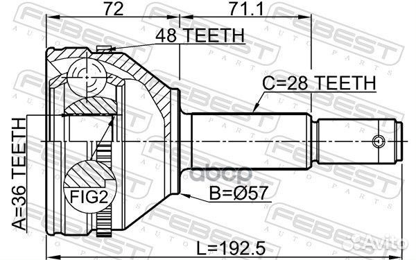 Шрус 2110-FMA48 2110-FMA48 Febest