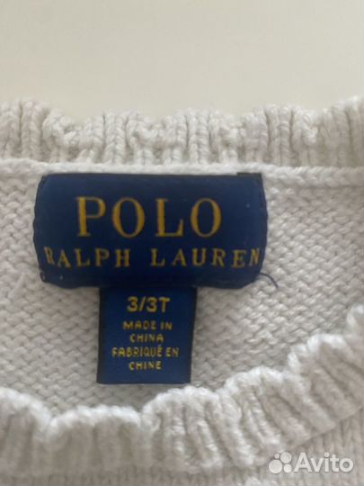 Ralph lauren свитер с мишкой 3 года