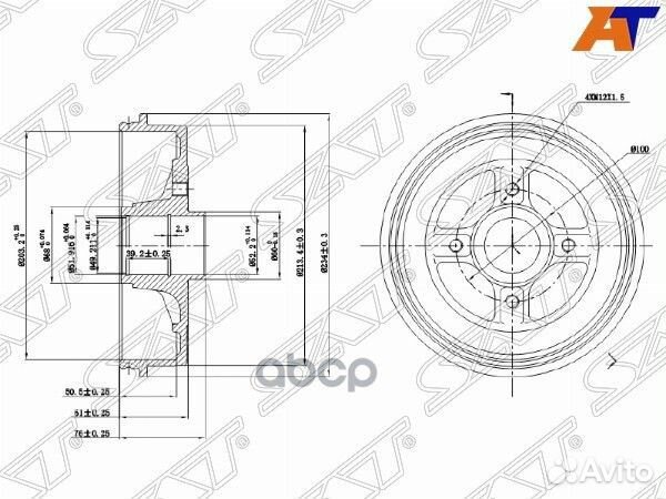 Барабан тормозной R-logan sandero X-RAY 04- (D