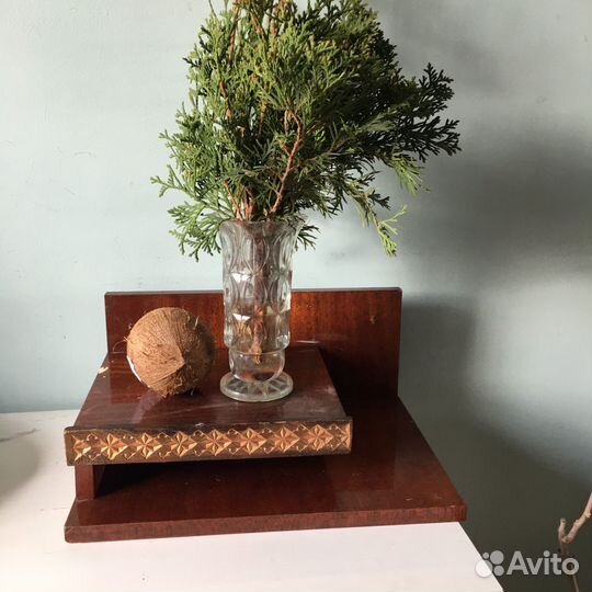 Полка винтажная лковая дерево