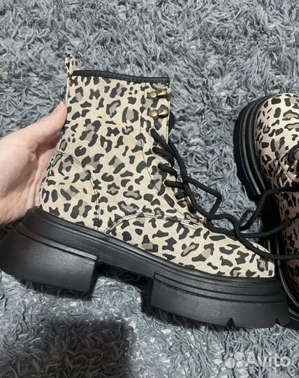 Ботинки женские леопардовые 37-37,5 размер
