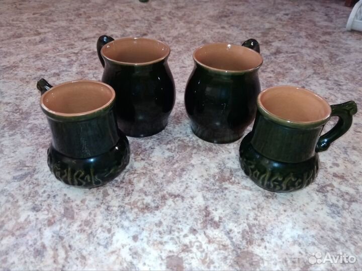 Набор кружек/чашек/бокалов из глины