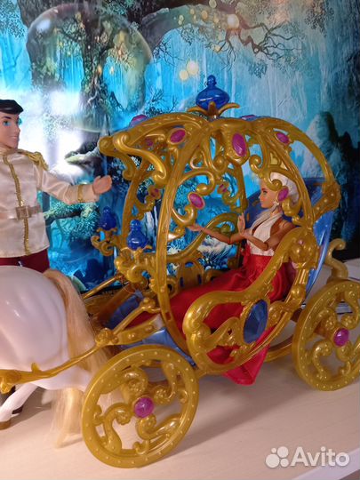 Disney Сказочная карета с лошадкой для барби