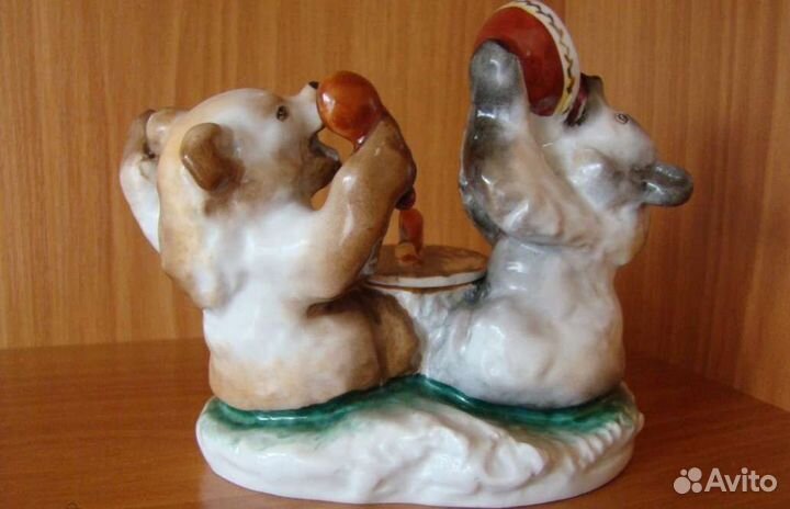 Чернильница СССР медвежата сладкоежки
