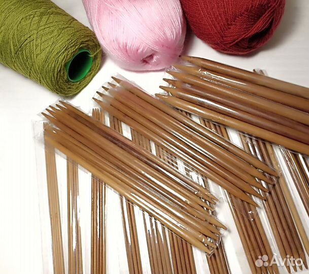 Набор бамбуковых чулочных спиц, 13 см