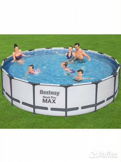 Бассейн 457х107 + фильтр+лестница Bestway 56488