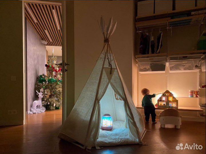 Вигвам натуральный лен шатер палатка