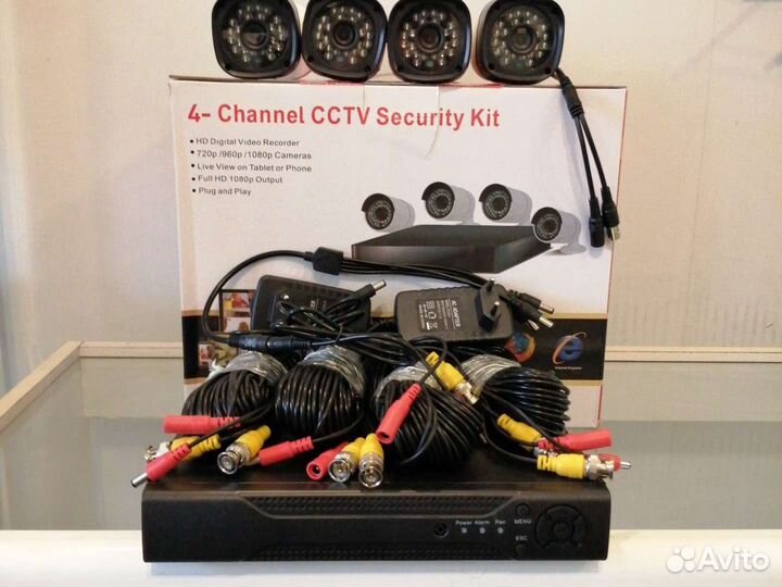 Видеонаблюдения комплект 4 камеры 2mp