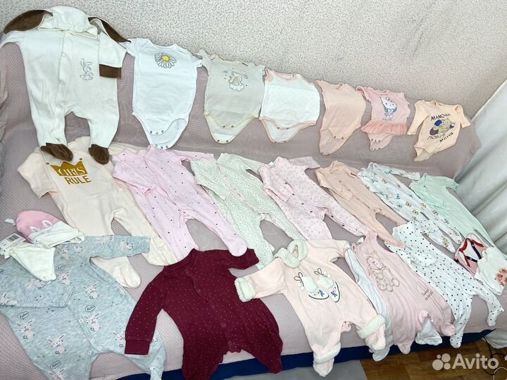 Детские вещи пакетом 62 74 на девочку