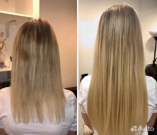 Наращивание натуральных и биопротеиновых волос