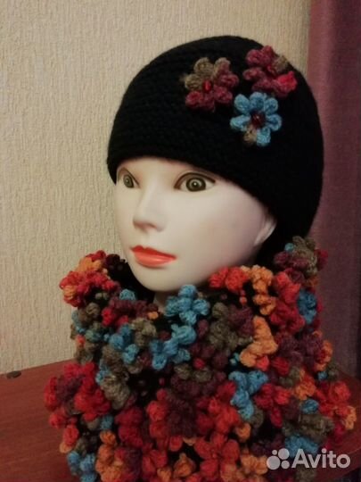 Шапка +шарф