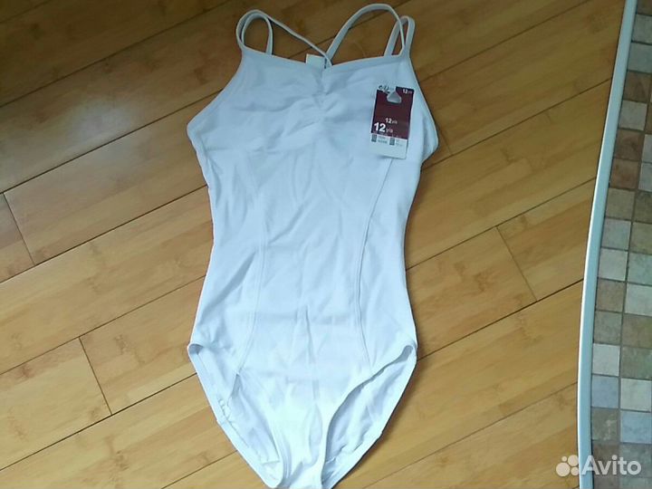 Купальник гимнастический, для хореографии белый ро