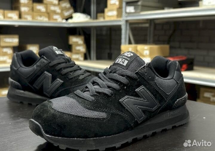 Черные New Balance 574