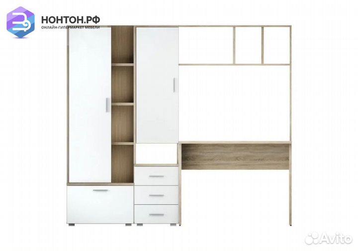 Уголок школьника Паскаль-5 дуб сонома светлый / бе