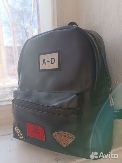 Рюкзак женский натуральная кожа черный