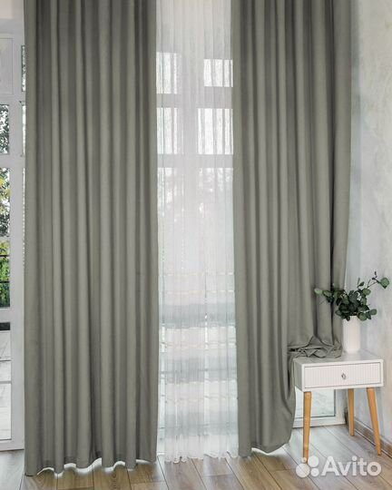 Комплект штор канвас Эдем готовые и на заказ