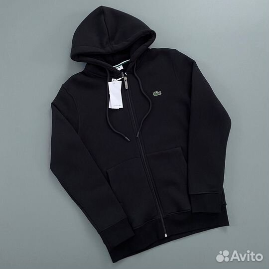 Зип худи lacoste черное